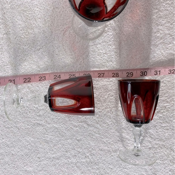 Vintage 1970’s Luminarc Arcoroc Small Gothic Red Wine Glasses x6 - Picture 2 of 11